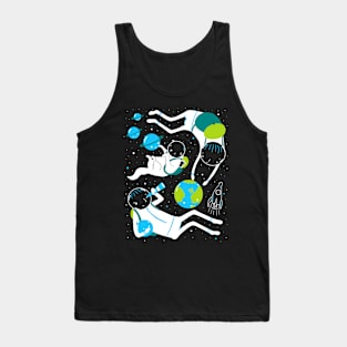 A Day Out In Space - Black Tank Top